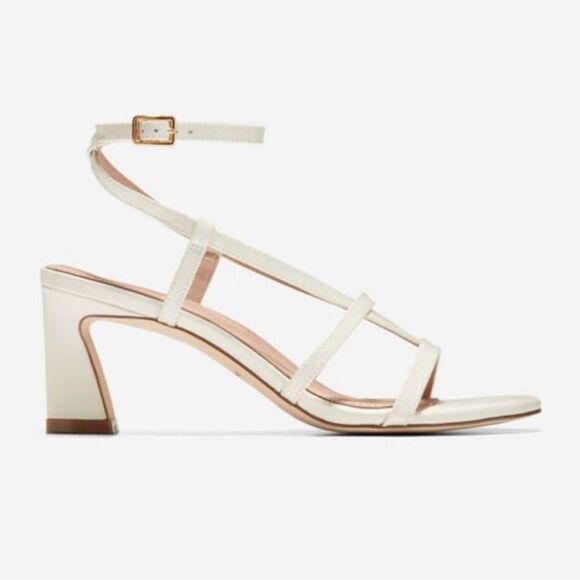 Cole Haan Amber, Ivory Strappy Heels. - Picture 10 of 10